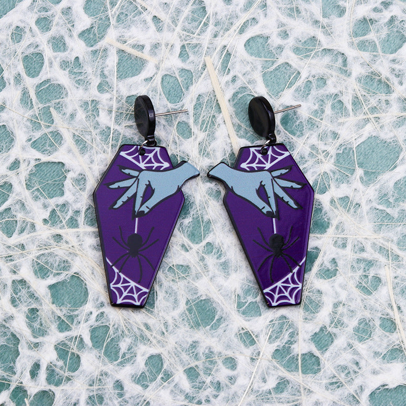 Wholesale Vintage Snake Rose Acrylic Earrings